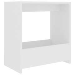 Modern White Side Table - 50x26x50 cm, Engineered Wood