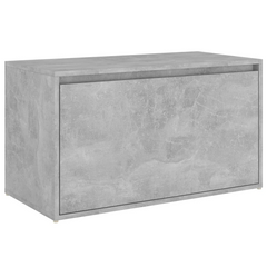 Modern Hall Bench with Storage Drawer, 80x40x45 cm, Concrete Grey Engineered Wood – Stylish & Practical Furniture