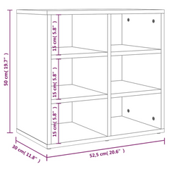 2-Piece Shoe Cabinets in Sonoma Oak Finish - Space-Saving Storage, 12 Compartment, Wall-Mountable, 52.5x30x50 cm