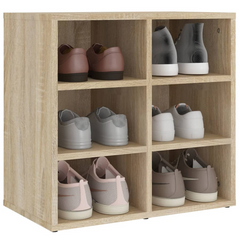 Shoe Cabinet Sonoma Oak – Organize Your Shoes Stylishly with 6 Compartments | 52.5x30x50 cm