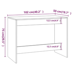 3 Piece Dining Set - High Gloss White - Engineered Wood