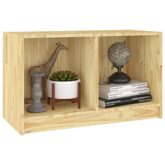 TV Cabinet 70x33x42 cm Solid Pinewood - Modern Design, Ample Storage Space