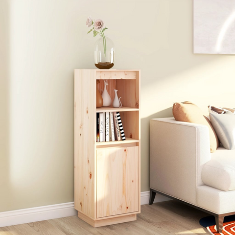 Solid Pinewood Highboard - Contemporary Storage Solution (37x34x110 cm)