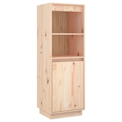 Solid Pinewood Highboard - Contemporary Storage Solution (37x34x110 cm)