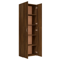 Office Cabinet Brown Oak 60x32x190 cm - Premium Engineered Wood