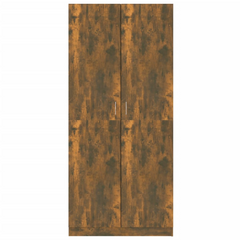 Smoked Oak Wardrobe 90x50x200 cm | Engineered Wood | Spacious & Stylish Storage Solution