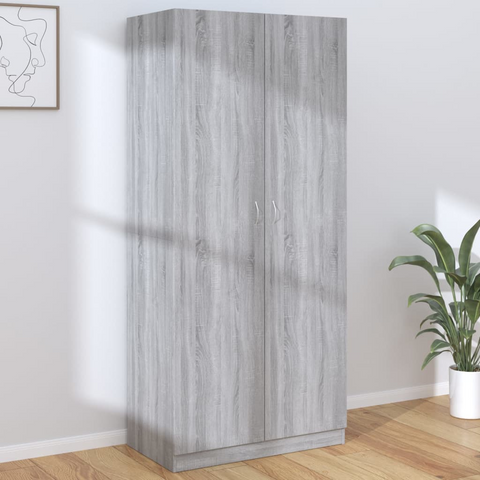 vidaXL Wardrobe Grey Sonoma 90x50x200 cm - Premium Engineered Wood