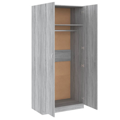 vidaXL Wardrobe Grey Sonoma 90x50x200 cm - Premium Engineered Wood