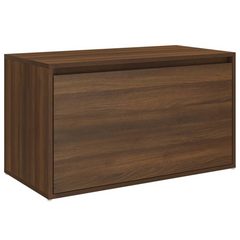 Brown Oak Hall Bench 80x40x45 cm - Engineered Wood, Multi-Functional Storage Bench