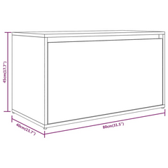 Brown Oak Hall Bench 80x40x45 cm - Engineered Wood, Multi-Functional Storage Bench