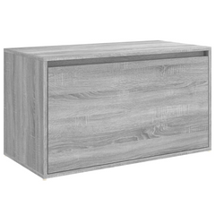 Grey Sonoma Engineered Wood Hall Bench - 80x40x45 cm - Stylish & Functional Entryway Storage Solution