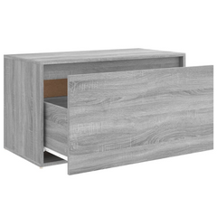 Grey Sonoma Engineered Wood Hall Bench - 80x40x45 cm - Stylish & Functional Entryway Storage Solution