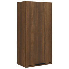 Wall-mounted Bathroom Cabinet in Brown Oak Finish, 32x20x67 cm - Space-Saving and Elegant Storage Solution