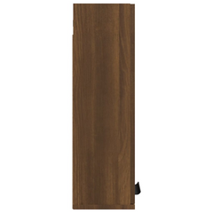 Wall-mounted Bathroom Cabinet in Brown Oak Finish, 32x20x67 cm - Space-Saving and Elegant Storage Solution