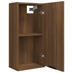 Wall-mounted Bathroom Cabinet in Brown Oak Finish, 32x20x67 cm - Space-Saving and Elegant Storage Solution