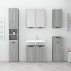 Wall-mounted Bathroom Cabinet Grey Sonoma 32x20x67 cm - Space-Saving, Stylish & Durable Storage Solution for Bathrooms