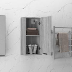 Wall-mounted Bathroom Cabinet Grey Sonoma 32x20x67 cm - Space-Saving, Stylish & Durable Storage Solution for Bathrooms