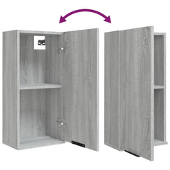 Wall-mounted Bathroom Cabinet Grey Sonoma 32x20x67 cm - Space-Saving, Stylish & Durable Storage Solution for Bathrooms