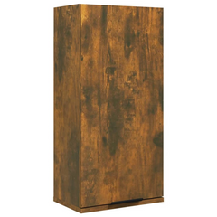 Wall-Mounted Bathroom Cabinet in Smoked Oak, 32x20x67 cm - Stylish & Space-Saving Storage Solution