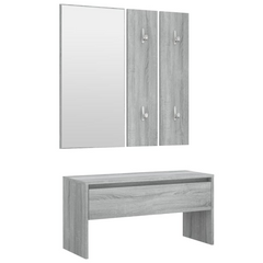 Hallway Furniture Set Grey Sonoma Engineered Wood - Modern & Functional Entryway Solution