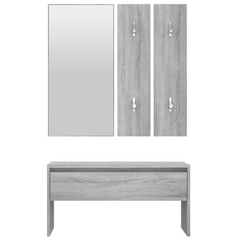 Hallway Furniture Set Grey Sonoma Engineered Wood - Modern & Functional Entryway Solution