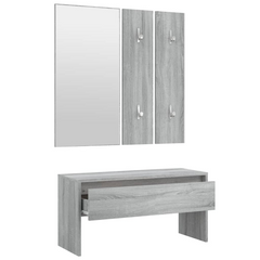 Hallway Furniture Set Grey Sonoma Engineered Wood - Modern & Functional Entryway Solution