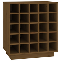 Wine Cabinet in Honey Brown - Solid Pine Wood, 55.5x34x61 cm, Holds 25 Bottles