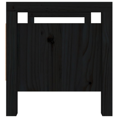 Hall Bench in Black - 80x40x43 cm Solid Pine Wood with Storage Drawers