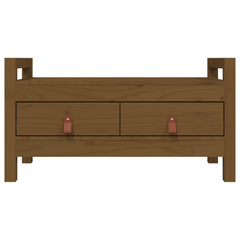 Hall Bench in Honey Brown - Stylish & Practical Solid Wood Pine, 80x40x43 cm