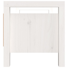 Solid Wood Pine Hall Bench in White - 80x40x43 cm | Elegant Entryway Storage with 2 Drawers