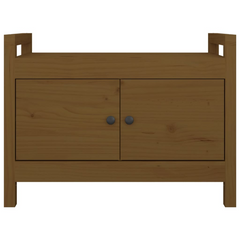 Honey Brown Hall Bench - 80x40x60 cm | Solid Pine Wood | Stylish & Functional Storage Solution