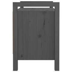 Grey Hall Bench 80x40x60 cm | Solid Pine Wood Storage Seat for Entryway