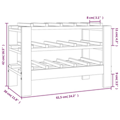 Wine Rack 61.5x30x42 cm Solid Wood Pine - Store, Age and Display Your Wine in Style