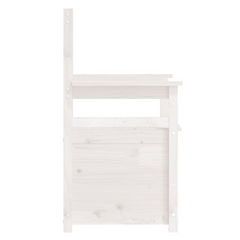 White Solid Pine Wood Bench - 112.5x51.5x96.5 cm - Stylish & Functional with Ample Storage