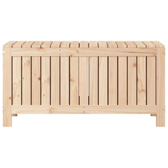 Solid Pine Wood Garden Storage Box - 108x42.5x54 cm, Weather-Resistant Outdoor Chest