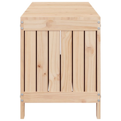 Solid Pine Wood Garden Storage Box - 108x42.5x54 cm, Weather-Resistant Outdoor Chest