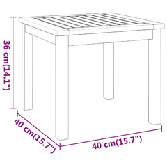 Outdoor Coffee Table 40x40x36 cm | Solid Acacia Wood | Stylish & Durable