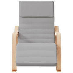 Light Grey Fabric Rocking Chair - Stylish & Comfortable Seating for Your Home