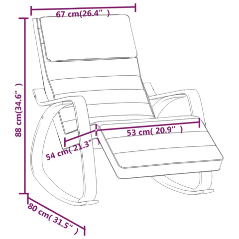 Light Grey Fabric Rocking Chair - Stylish & Comfortable Seating for Your Home