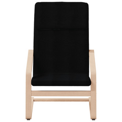 Relaxing Black Fabric Chair | Comfortable Seating with Solid Birch Wood Frame