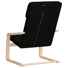 Relaxing Black Fabric Chair | Comfortable Seating with Solid Birch Wood Frame