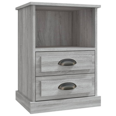 Grey Sonoma Bedside Cabinet 43x36x60 cm - Elegant & Durable Nightstand with Ample Storage