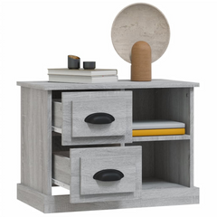 Elegant Bedside Cabinet Grey Sonoma 60x35.5x45 cm