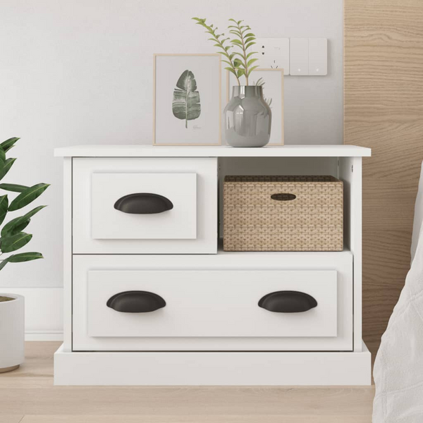 Bedside Cabinet White 60x39x45 cm - Elegant and Practical