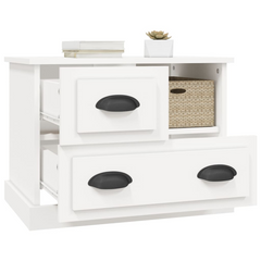 Bedside Cabinet White 60x39x45 cm - Elegant and Practical