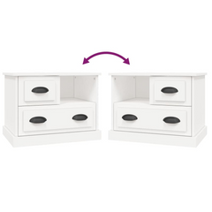 Bedside Cabinet White 60x39x45 cm - Elegant and Practical