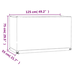 Rectangular Garden Furniture Cover 125x55x75 cm - Durable, Water-Resistant & UV-Resistant with 8 Eyelets