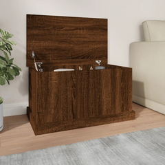 Brown Oak Storage Box - 70x40x38 cm, Engineered Wood, Multipurpose Organizer