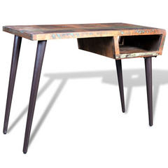 Reclaimed Wood Desk with Iron Legs - High-Quality, Handmade Furniture