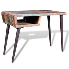 Reclaimed Wood Desk with Iron Legs - High-Quality, Handmade Furniture